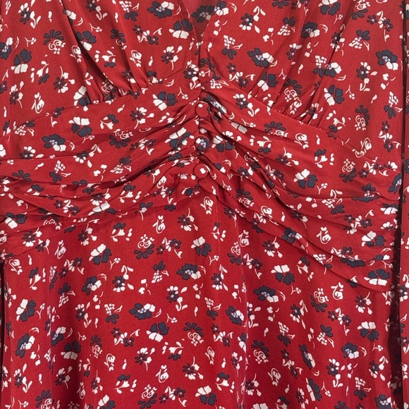 Veronica Bears Floral Red Long Sleeve Marion Dress. Size 4 - Picture 10 of 16
